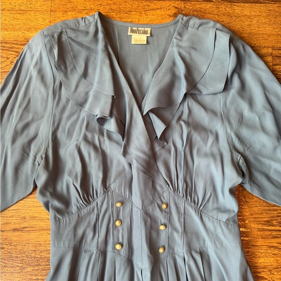 Vintage Nina Piccalino Blue Pearl Dress - Picture 2 of 7